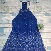 Urban Outfitters Ecote Blue Patterned Tank Dress