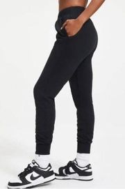 Good American joggers Black High Waisted Jogger Drawstring Sweatpants