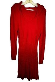 Athleta Red Hoody Sweater Dress