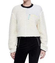 T by Alexander Wang Paneled Zip Pullover Sweater- Size Large