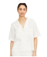 Everlane Top Womens S White The Linen Workwear Shirt Button Up V Neck Minimal