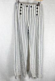 Lemlem Ami Sailor Stripe Wide Leg Pants Size 4 Blue White