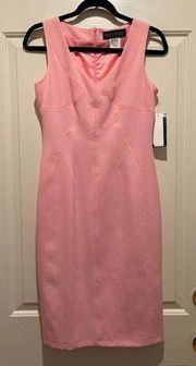 Harve Bernard By Benard Holtzman Pink Sheath Lined Stretchy Dress Size 6 NWT