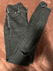 American Eagle Ripped Black Jeans