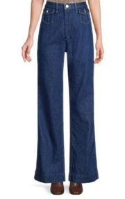 NEW $315 RE/DONE 70s Pocket High Rise Wide Leg Jeans