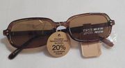 NWT Frye and Co. Women's Brown Rectangle Sunglasses