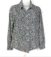 Covington petite floral button up blouse shirt top