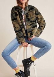 NWT Anthropologie x NVLT Vicenza Camo Faux Fur Jacket S