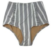 Kortni Jeane Vertical Striped Ruffle Bottoms Size Small