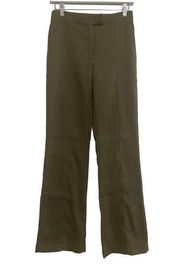 & Other Stories soft flare trousers olive green size US 4