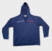 Tommy Hilfiger Retro  Blue Logo Hooded Pullover Sweater Women’s Size 1X