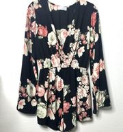 Audrey 3+1 Floral Bell Sleeve Romper Size Medium