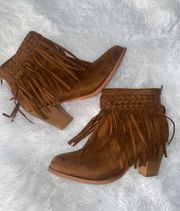 Suede Fringe Booties