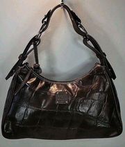 Dooney & Bourke Brown Croc Embossed Leather Purse