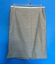 The Limited Blue & White Stripe Side Zip Size 14