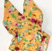 White Stag Floral 'Cinched' Bathing Suit - XL