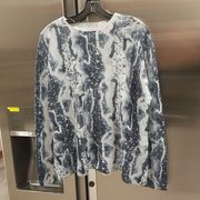 💕ALLSAINTS💕 Python Jumper Sweater ~ Blue Snakeskin Animal Print Medium M NWT