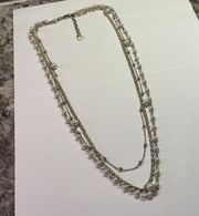 Signed T For Talbots Gold Tone Multi Strand Costume Jewelry Necklace