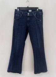 Hudson Jeans Collin Mid Rise Bootcut Crop Dark Wash Womens Sz 31