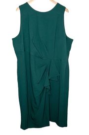 green sleeveless sheath dress size 22