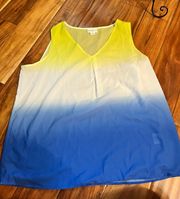 Women’s Liz Claiborne Ombré Tank Top. Size Petite Large