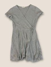 Rolla Coster Faux Wrap Casual Dress Light Gray L