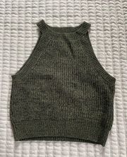 Knitted Tank Too Small Green