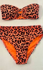 animal print 2 piece bikini swimsuit