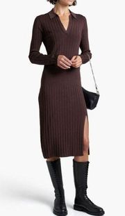 NWT Rag & Bone Dawson Polo Dress Ribbed-Knit Long Sleeve Size XL Retail $395