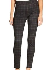 Anthropologie Sanctuary Legging WMN'S Black Plaid Pull On Stretch Pants SZ M