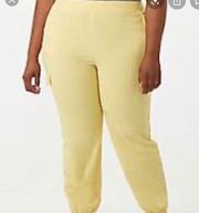 Dressbarn db Sunday Yellow joggers pants NWT new stretch waist NEW 1X NWT 14 16