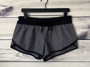 Grey & Black Lightweight Mini Athletic Shorts