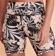 Hurley Floral Tropical High Waisted Biker Shorts