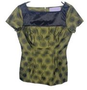 Vera Wang Lavender Label Dotted Silk Top size 8 f