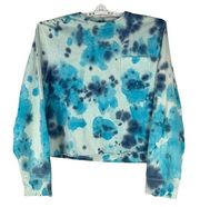 Goodfellow & Co Women's Tie-Dyed Cropped Crew Neck T-shirt Size XL