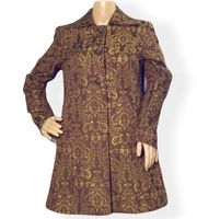 Ideology Vintage Y2K Long Golden Fitted Tapestry Blazer S