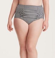 Torrid High Waisted Gingham Ruched Swim Bottoms