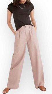 Madewell Pleated Wide Leg Tan Trouser Pants Style NJ983 Size 12 NWOT