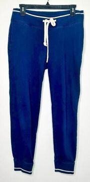 La Ligne Navy Blue Varsity Stripe Cotton Jogger Sweatpants