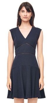 Rebecca taylor taylor dress navy blue