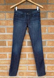 KSubi Supper Skinny ZIP Jeans Dark Indigo wash 24