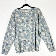 Distressed Camo Long Sleeve Tee Size Large Destroyed Trashed