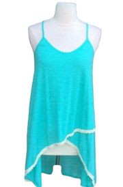 Basically Me Long Flowy Top High Low Tank Womens S