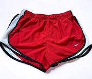 Dri-Fit Women’s Shorts - Red with White Nike Swoosh - Size Large