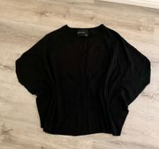 Black Batwing Sleeve Top Size L