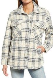 NWT BLANKNYC Plaid High Pile Shacket Size Medium