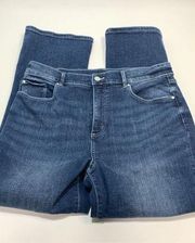 Ann Taylor Women's Five Pocket The Boot Crop High Rise Jeans Blue Size 14