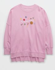 Pink Oversized Crew