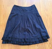 Ann Taylor Pleated Lined Cotton Skirt Size 4