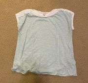  Olive &Rose modal mint green/white strip tee 